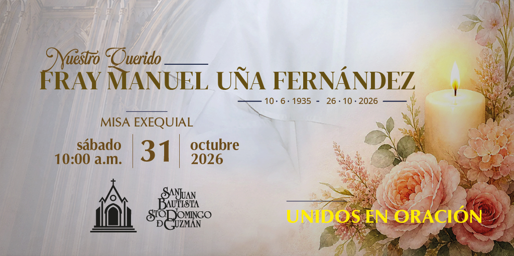 Noticia Acompañemos a Fray Manuel Uña en su despedida.